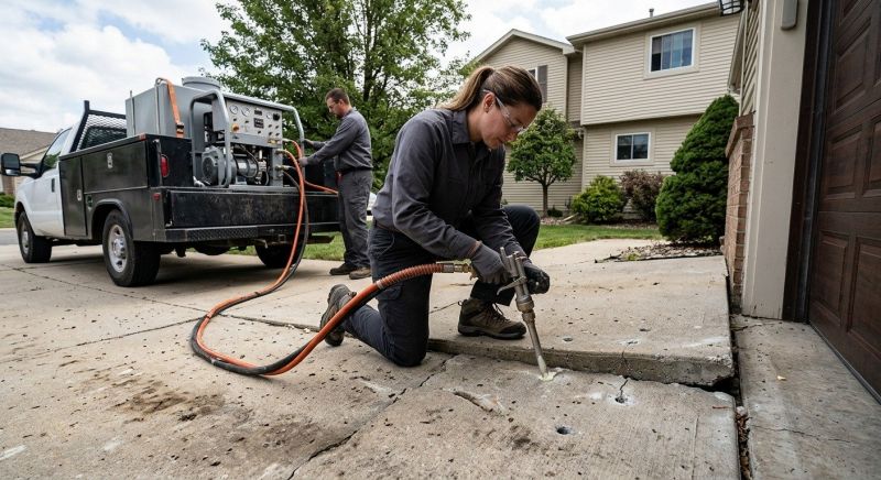 Sunken Driveway Lifting in Denver, CO